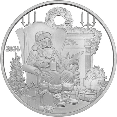 CHRISTMAS silver 1 ounce coins, rounds, ornaments bars